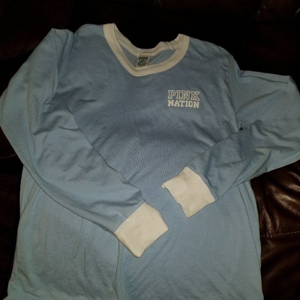 NWOT Victoria's Secret PINK Long Sleeve Ringer Tee
